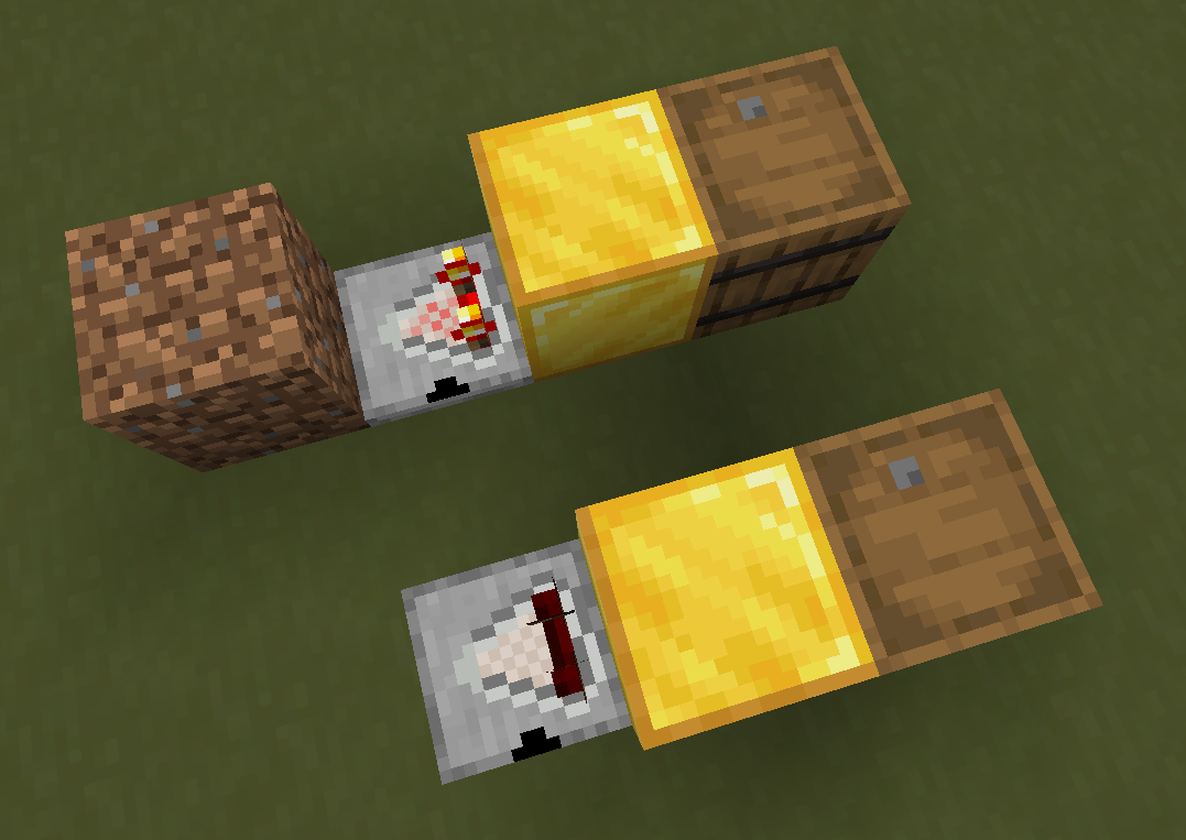 Block Reader sees no Barrel (bottom) vs Barrel Detected (top)